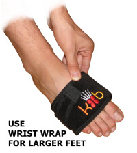 Use Wrist Wrap for Larger Feet